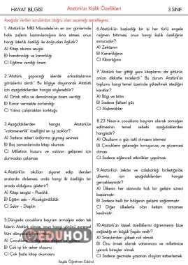 Atatürk'ün Kişilik Özellikleri Test