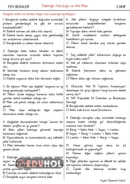 Elektriğin Yolculuğu ve Atık Piller Test