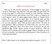 Okuma Anlama ve Zıt Anlamlı Kelimeler