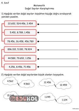 Doğal sayıları karşılaştırma
