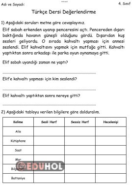 Türkçe Değerlendirme