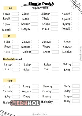 Simple past / Regular verbs worksheet