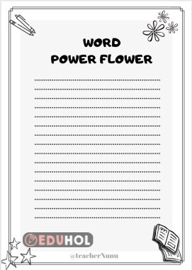 Word power Flower / Kelime türetmece oyunu