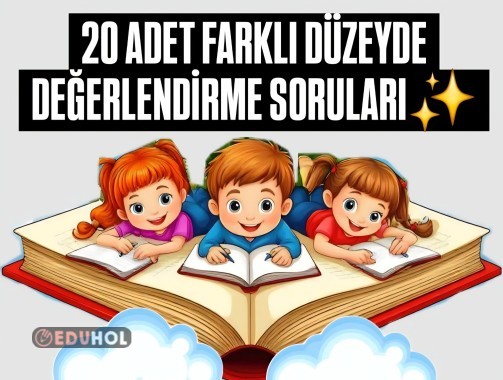 20 ADET DEĞERLENDİRME SORULARI✨️💯🌟