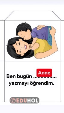 ANNE KELİMESİ ZARFLI ETKİNLİK❤️