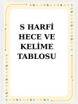 S Sesi Hece ve Kelime Tablosu