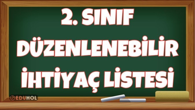 2. Sınıf Düzenlenebilir İhtiyaç Listesi