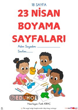23 NİSAN BOYAMA SAYFALARI YATAY (18 SAYFA)