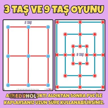 3 TAŞ ve 9 TAŞ OYUNU