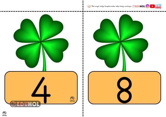 DÖRDER RİTMİK SAYMA PANO GÖRSELLERİ