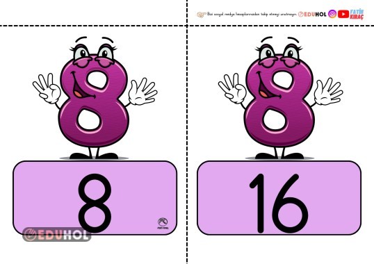 SEKİZER RİTMİK SAYMA PANO GÖRSELLERİ