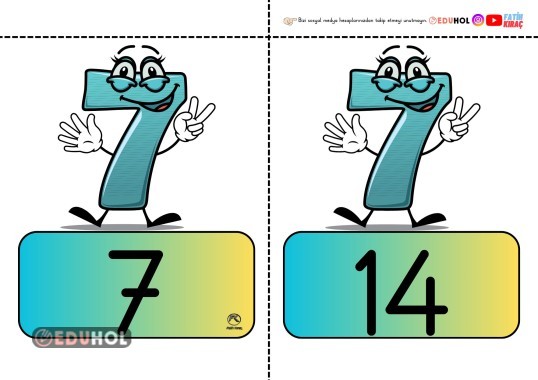 YEDİŞER RİTMİK SAYMA PANO GÖRSELLERİ