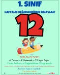 1. SINIF HAFTALIK DEĞERLENDİRME SINAVI 12