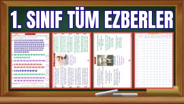 1. Sınıf Tüm Ezberlerim ve Kontrol Çizelgesi