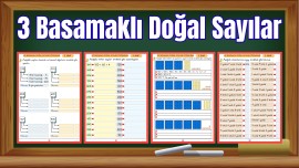 3 Basamaklı Sayılar 16 sayfa Tüm Çalışma Tek Pdf