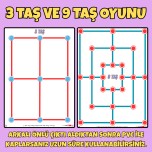 3 TAŞ ve 9 TAŞ OYUNU