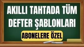 Akıllı Tahta için Tüm Defter Şablonları Abonelere Özel)