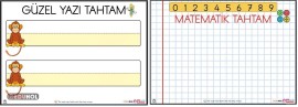 Güzel Yazı Tahtam ve Matematik Tahtam (YAZ SİL ŞABLONU)