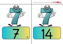 YEDİŞER RİTMİK SAYMA PANO GÖRSELLERİ