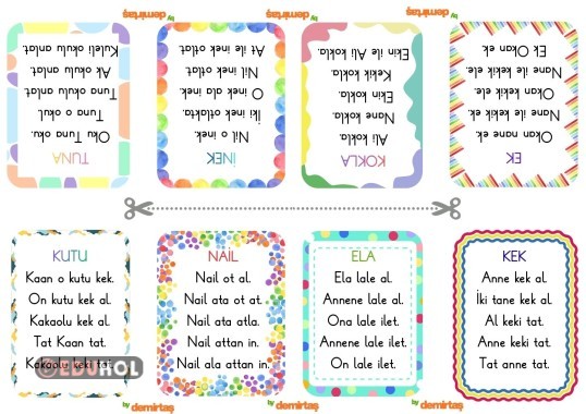 ANETİLOKU Harfleri Cep Kitapçığı