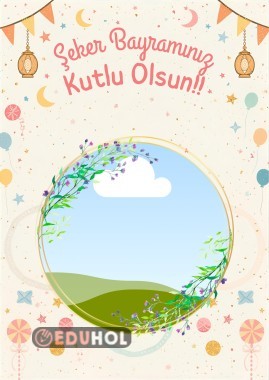Şeker Bayramı fotoğraf çerçevesi