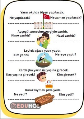 Basit okuma - anlama çalışmaları