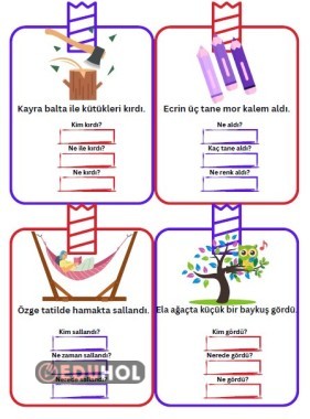 Basit okuma - anlama çalışmaları