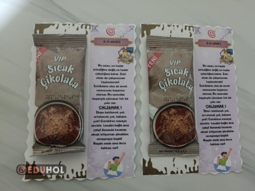 Sıcak çikolata/salep hediyeli karne hediyesi