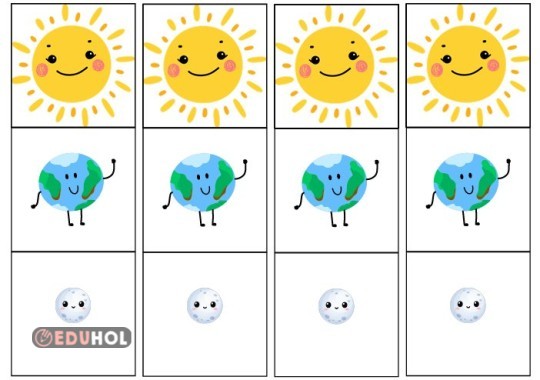 1.Sınıf Hayat Bilgisi Gök Cisimleri ( Büyüklük Bilgisi) İnteraktif Defter Etiket