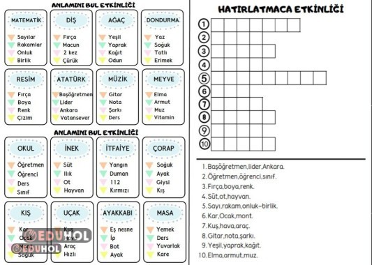 Dilimizin Zenginlikleri- Anlamını Bul-Hatırlatmaca