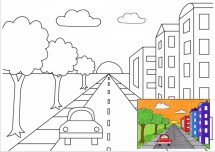 2.SINIF GÖRSEL SANATLAR- G.S.Ç Ölçü Oran Orantıya göre obje yerleştirme çalışması