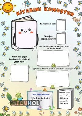 KİTABINI KONUŞTUR DEFTERİ FORMATI