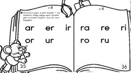 r sesi hece okuma boyama etkinliği