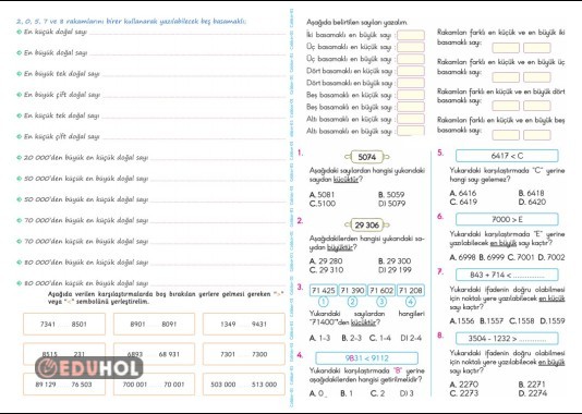 4. SINIF MATEMATİK ( Doğal Sayıları Sıralama)-6