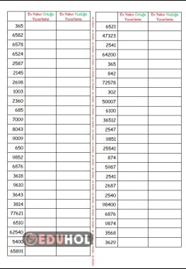 4. SINIF MATEMATİK (Oluğa ve Yüzlüğe Yuvarlama)-5