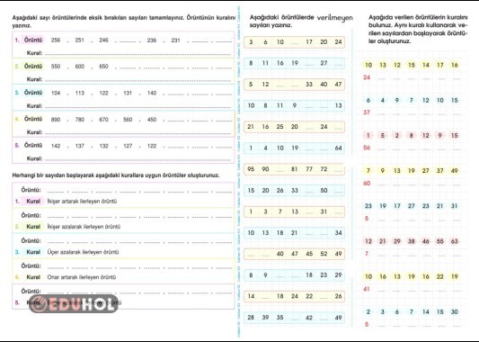 4. SINIF MATEMATİK ( Sayı Örüntüleri)-3