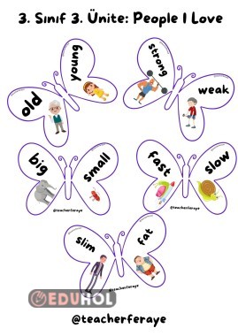 3. Sınıf 3. Ünite: Zıt Anlamlı Sıfatlar