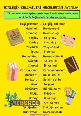 Birleşik kelimeler hecelerine ayırma