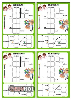 Bölme işlemi sablonu küçük