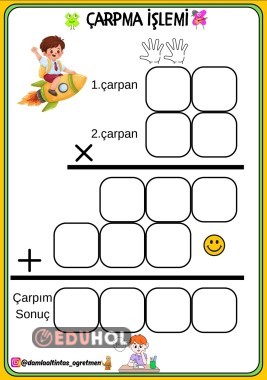 Çarpma işlemi sablon