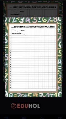 Ödev Takip Çizelgeleri