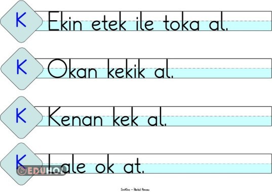 K Sesi Cümle Çubukları-1