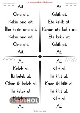 K Sesi Hızlı Okuma Çalışması