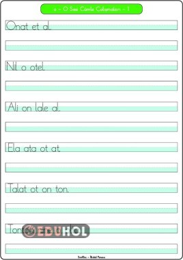 O Sesi Cümle Çalışmaları-1