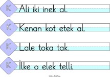 K Sesi Cümle Çubukları - 3