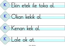 K Sesi Cümle Çubukları-1