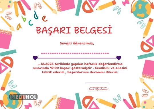 BAŞARI BELGESİ