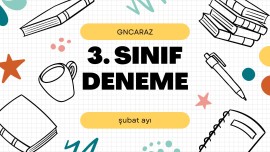 3. SINIF ŞUBAT AYI DENEME SINAVI