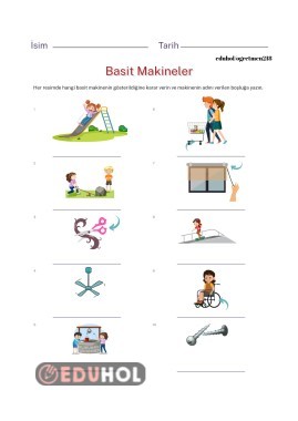Basit makineler etkinlik kağıdı