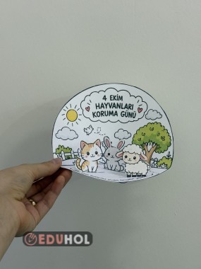 Hayvanları koruma haftası kes yapıştır etkinliği